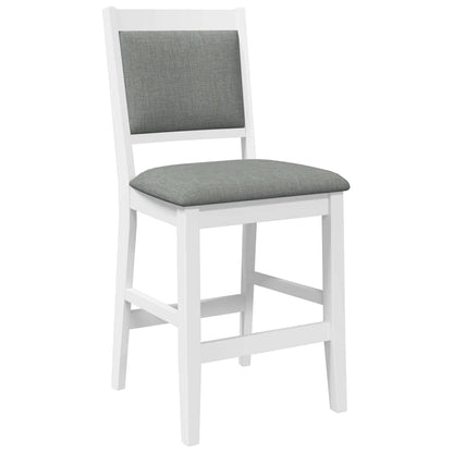 Bancos de bar com almofadões 2pcs madeira de seringueira maciça