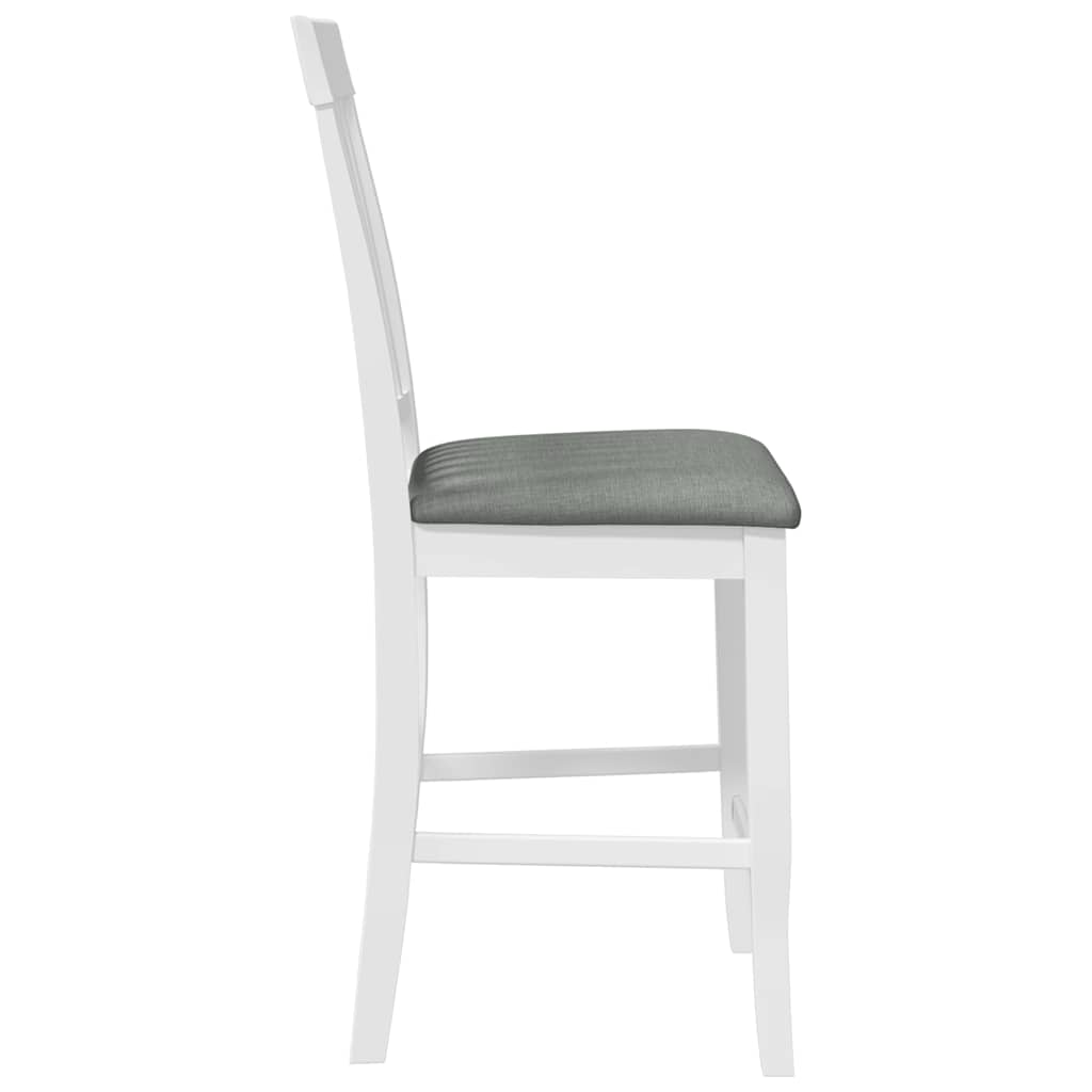 Bancos de bar com almofadões 2pcs madeira de seringueira maciça