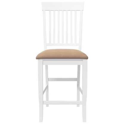 Bancos de bar com almofadões 2pcs madeira de seringueira maciça