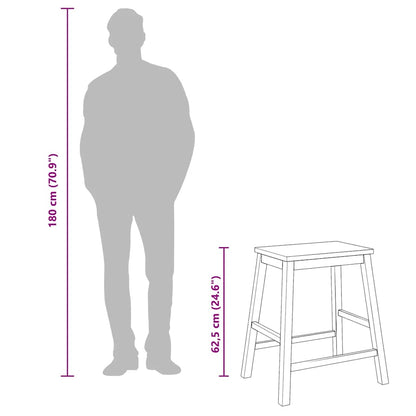 Cadeiras de bar 2 pcs madeira de seringueira maciça branco