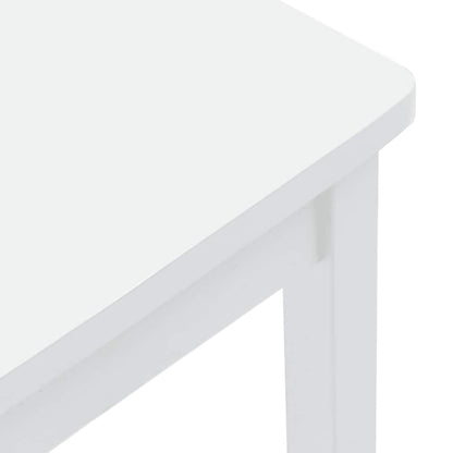 Bancos de bar 2 pcs madeira de seringueira maciça branco