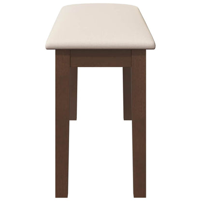 Banco 90 cm madeira seringueira maciça castanho