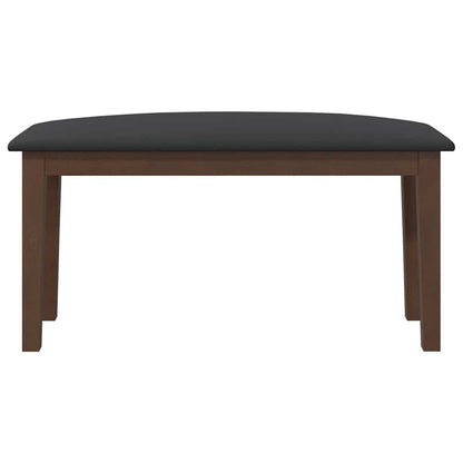 Banco 90 cm madeira seringueira maciça castanho