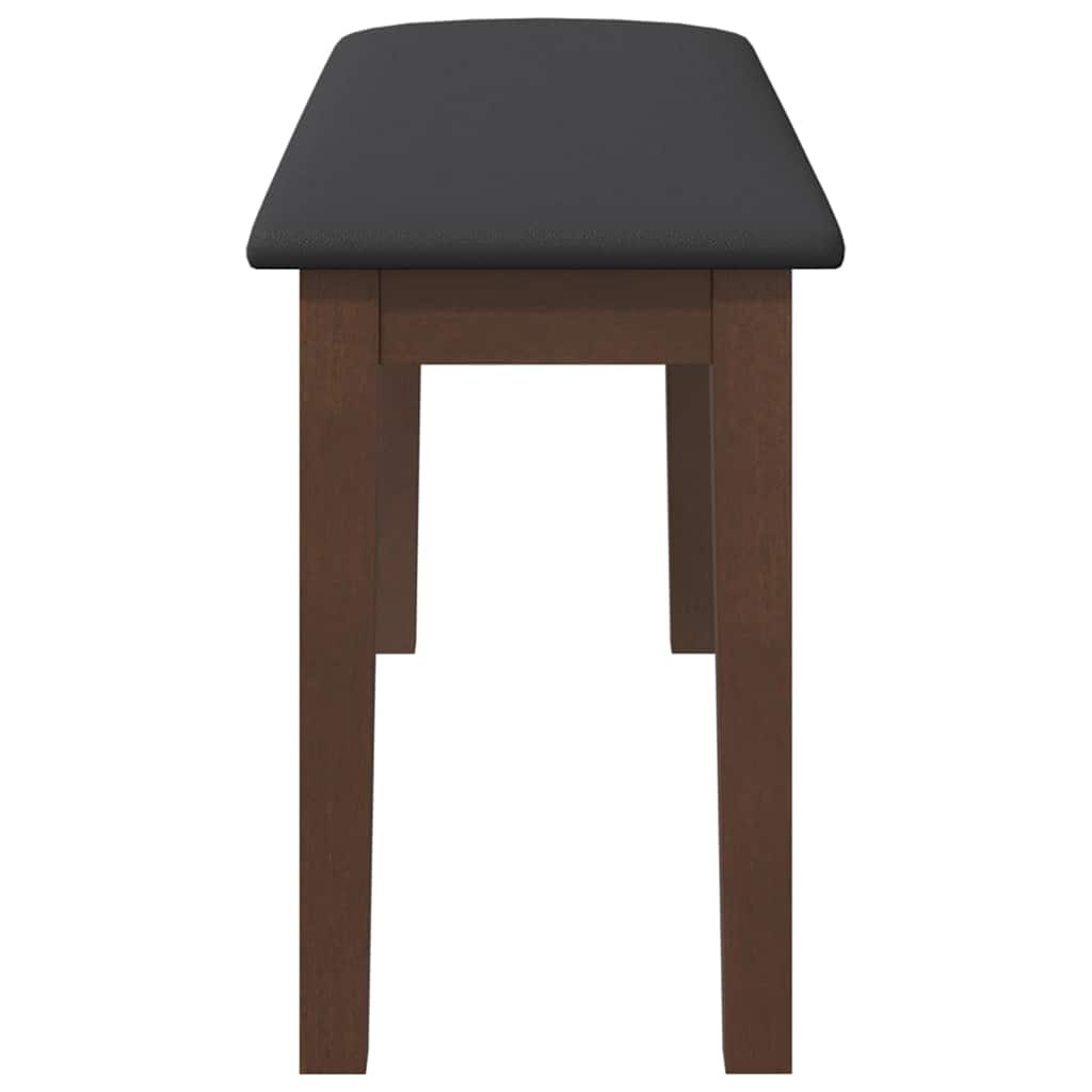 Banco 90 cm madeira seringueira maciça castanho