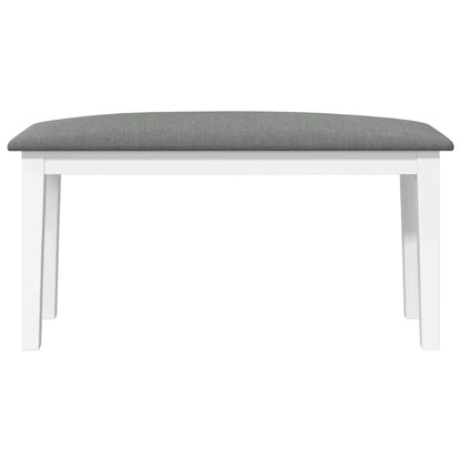 Banco 90 cm madeira seringueira maciça branco