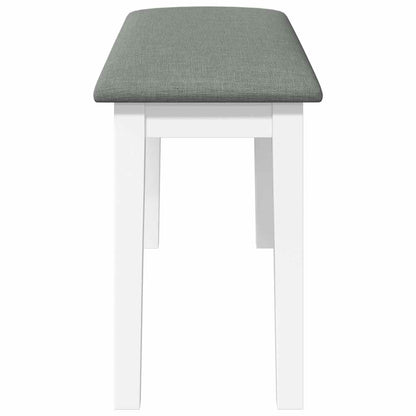 Banco 90 cm madeira seringueira maciça branco