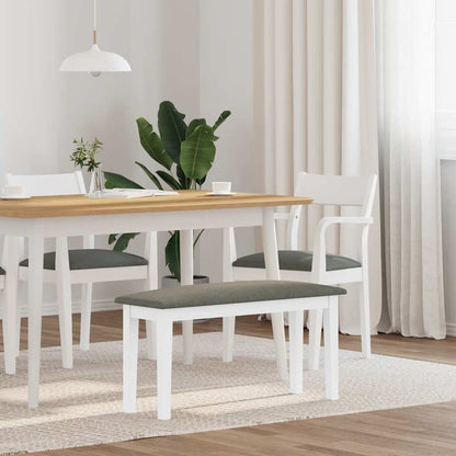 Banco 90 cm madeira seringueira maciça branco