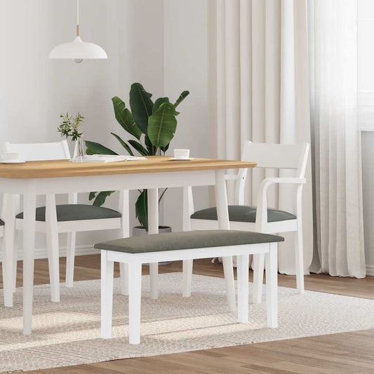 Banco 90 cm madeira seringueira maciça branco