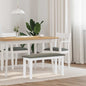 Banco 90 cm madeira seringueira maciça branco