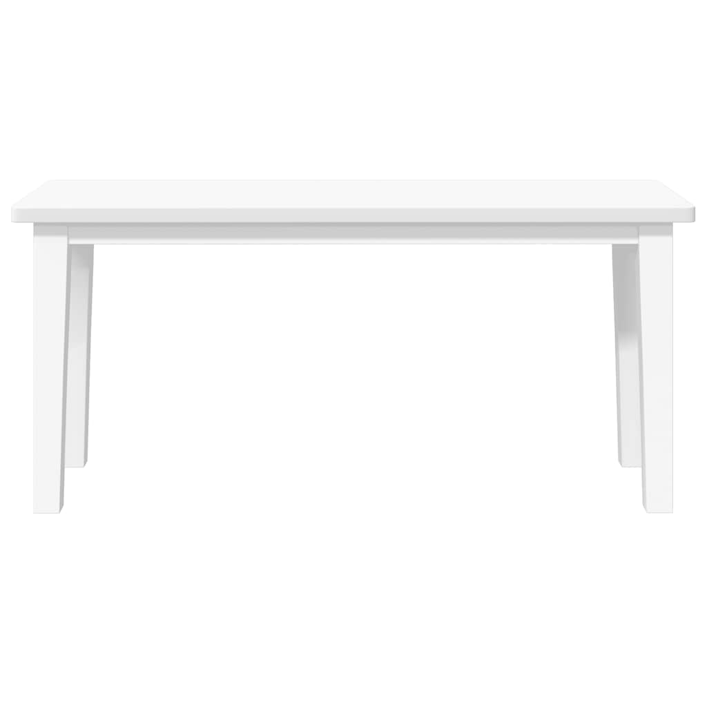 Banco 90 cm madeira seringueira maciça branco
