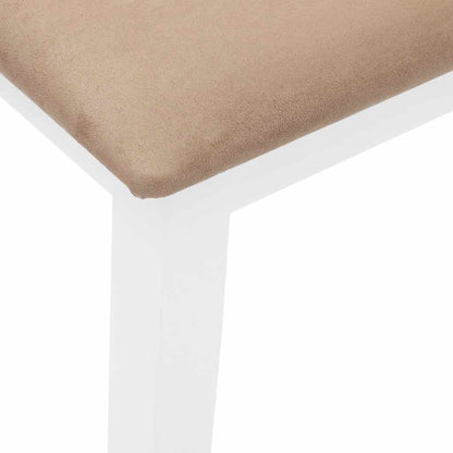 Banco 90 cm madeira seringueira maciça branco