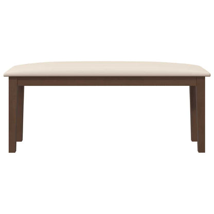 Banco 110 cm madeira seringueira maciça castanho