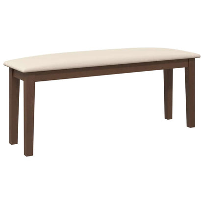 Banco 110 cm madeira seringueira maciça castanho