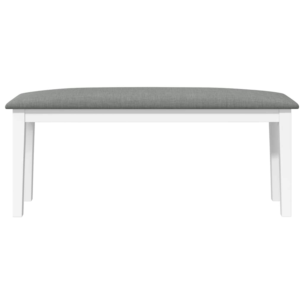 Banco 110 cm madeira seringueira maciça branco