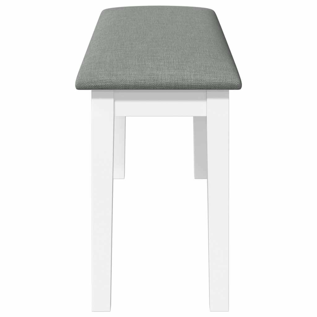Banco 110 cm madeira seringueira maciça branco