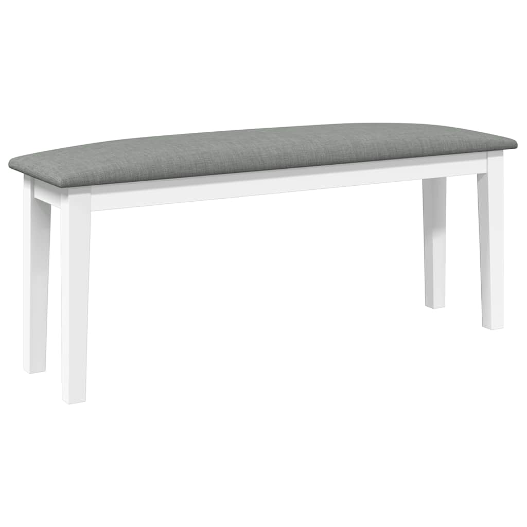 Banco 110 cm madeira seringueira maciça branco