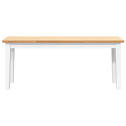 Banco 110 cm madeira seringueira maciça branco