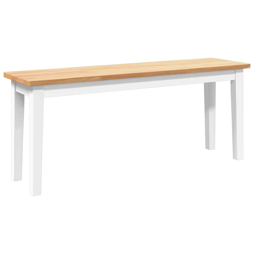 Banco 110 cm madeira seringueira maciça branco