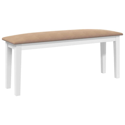 Banco 110 cm madeira seringueira maciça branco