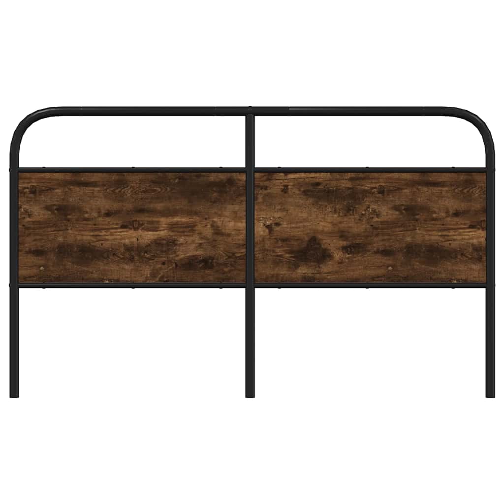Cabeceira de cama 160 cm derivados madeira/aço carvalho fumado