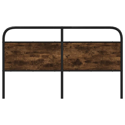 Cabeceira de cama 160 cm derivados madeira/aço carvalho fumado