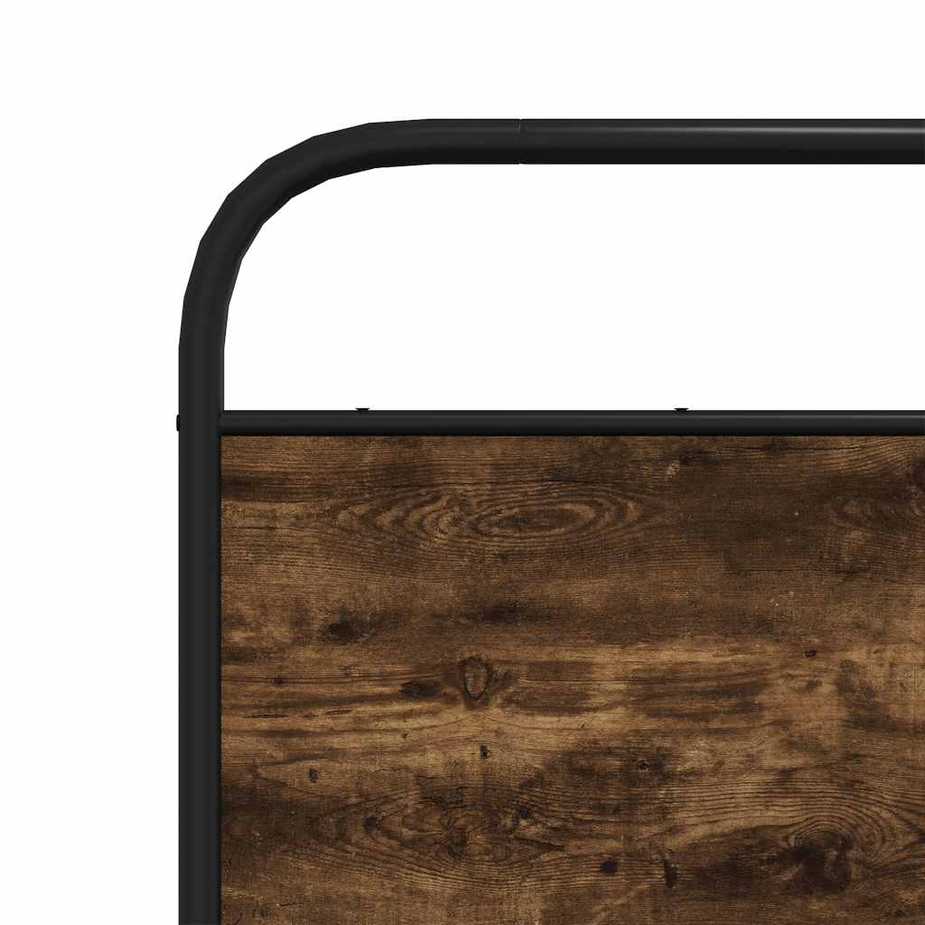 Cabeceira de cama 160 cm derivados madeira/aço carvalho fumado