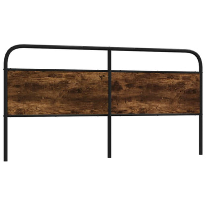 Cabeceira de cama 180 cm derivados madeira/aço carvalho fumado