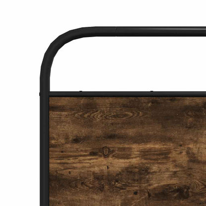 Cabeceira de cama 180 cm derivados madeira/aço carvalho fumado