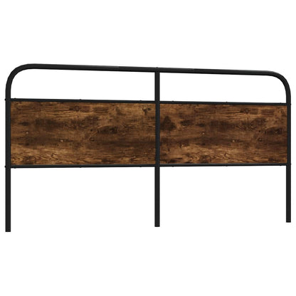 Cabeceira de cama 190 cm derivados madeira/aço carvalho fumado