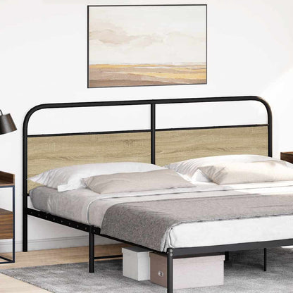 Cabeceira de cama 180 cm derivados madeira/aço carvalho sonoma