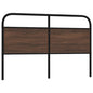 Cabeceira de cama 150cm derivados madeira/aço carvalho castanho