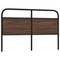 Cabeceira de cama 160cm derivados madeira/aço carvalho castanho
