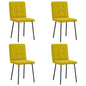 Cadeiras de jantar 4 pcs veludo amarelo