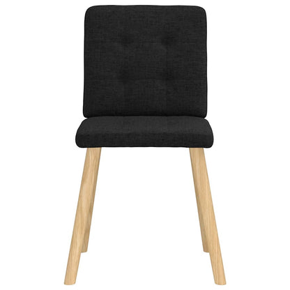 Cadeiras de jantar 4 pcs tecido preto