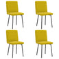 Cadeiras de jantar 4 pcs veludo amarelo
