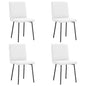 Cadeiras de jantar 4 pcs couro artificial branco