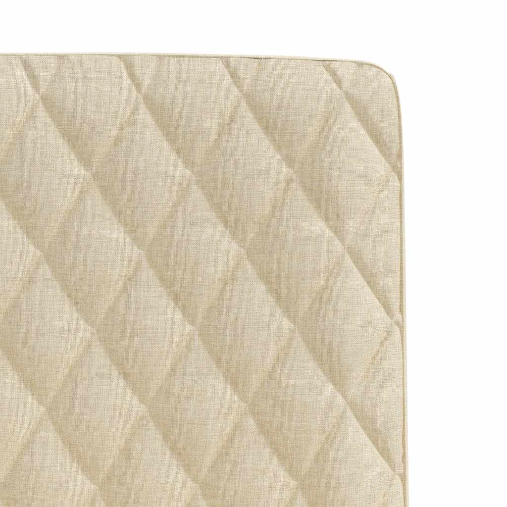 Cadeiras de jantar 4 pcs tecido cor creme