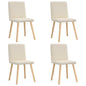 Cadeiras de jantar 4 pcs linho
