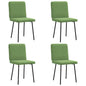 Cadeiras de jantar 4 pcs veludo verde-claro