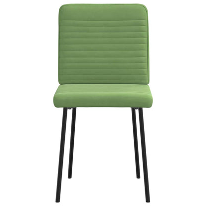 Cadeiras de jantar 4 pcs veludo verde-claro