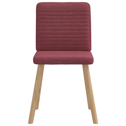 Cadeiras de jantar 4 pcs tecido vermelho tinto