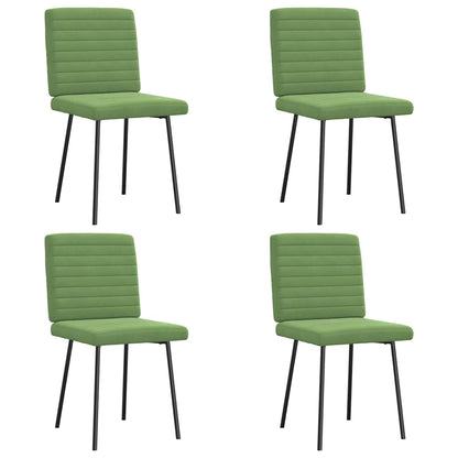 Cadeiras de jantar 4 pcs veludo verde-claro