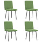 Cadeiras de jantar 4 pcs veludo verde-claro