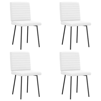 Cadeiras de jantar 4 pcs couro artificial branco