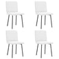 Cadeiras de jantar 4 pcs couro artificial branco