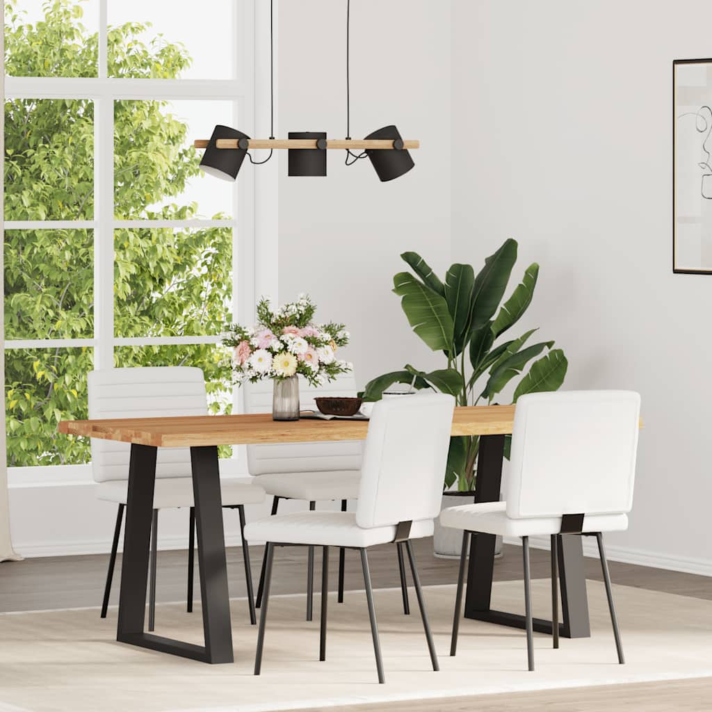 Cadeiras de jantar 4 pcs couro artificial branco