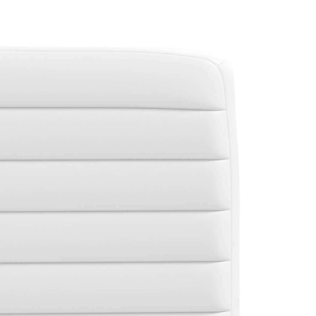 Cadeiras de jantar 4 pcs couro artificial branco