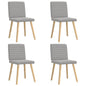 Cadeiras de jantar 4 pcs tecido cinza nuvem