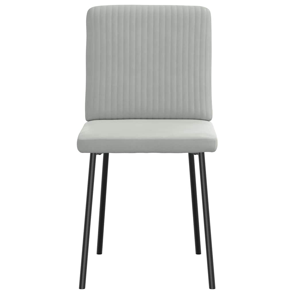 Cadeiras de jantar 4 pcs veludo cinzento-claro