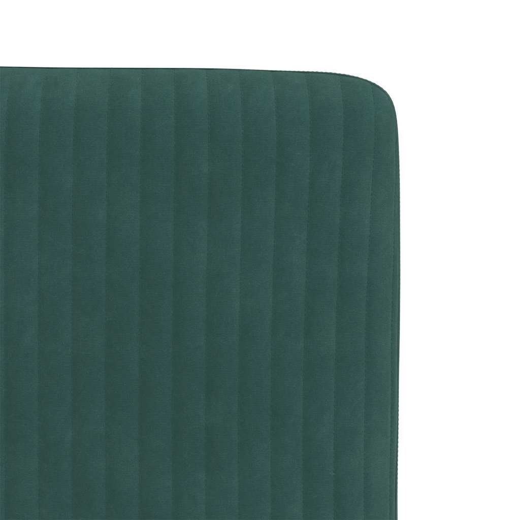 Cadeiras de jantar 4 pcs veludo verde-escuro